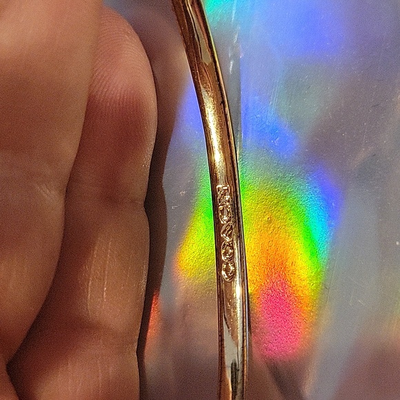 Coach Gold Bangle with Crystal Accents - Picture 2 of 3